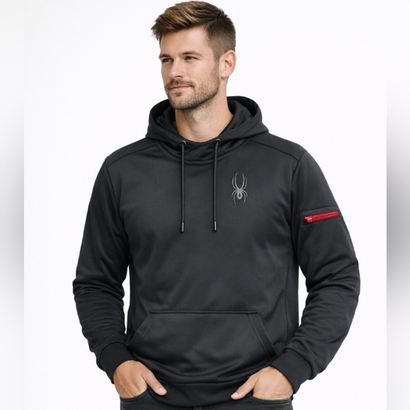 Spyder Other - Spyder Mens Pullover Hoodie Sweatshirt Black Medium